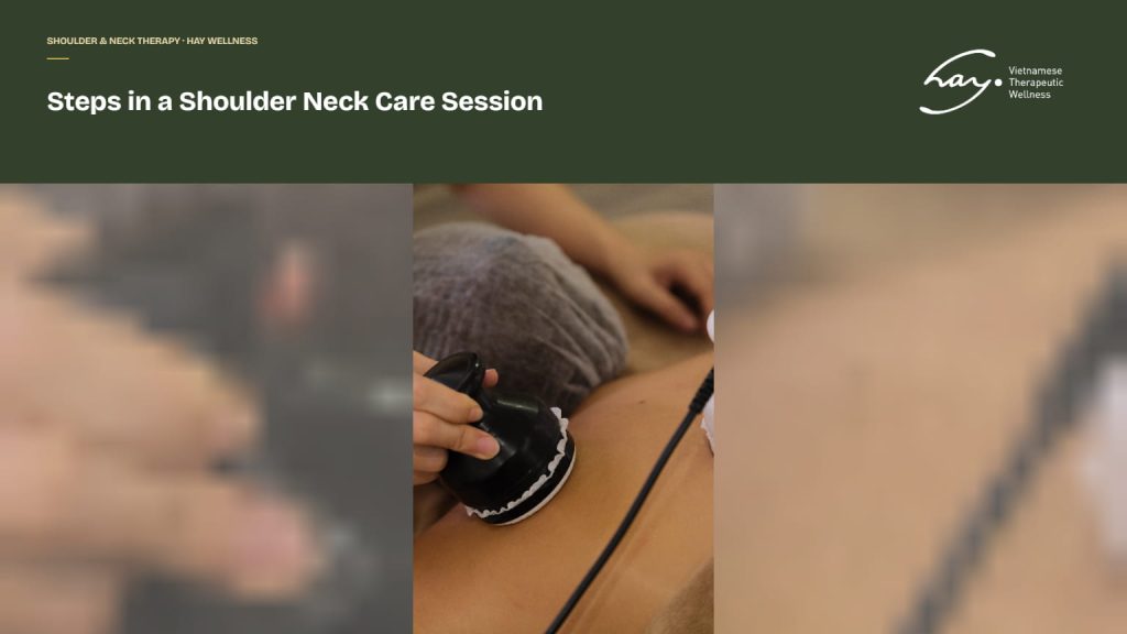 Steps in a Shoulder Neck Care Session at a Wellness Spa